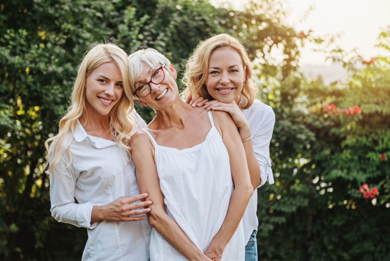 three women smiling