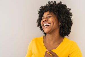Woman laughing
